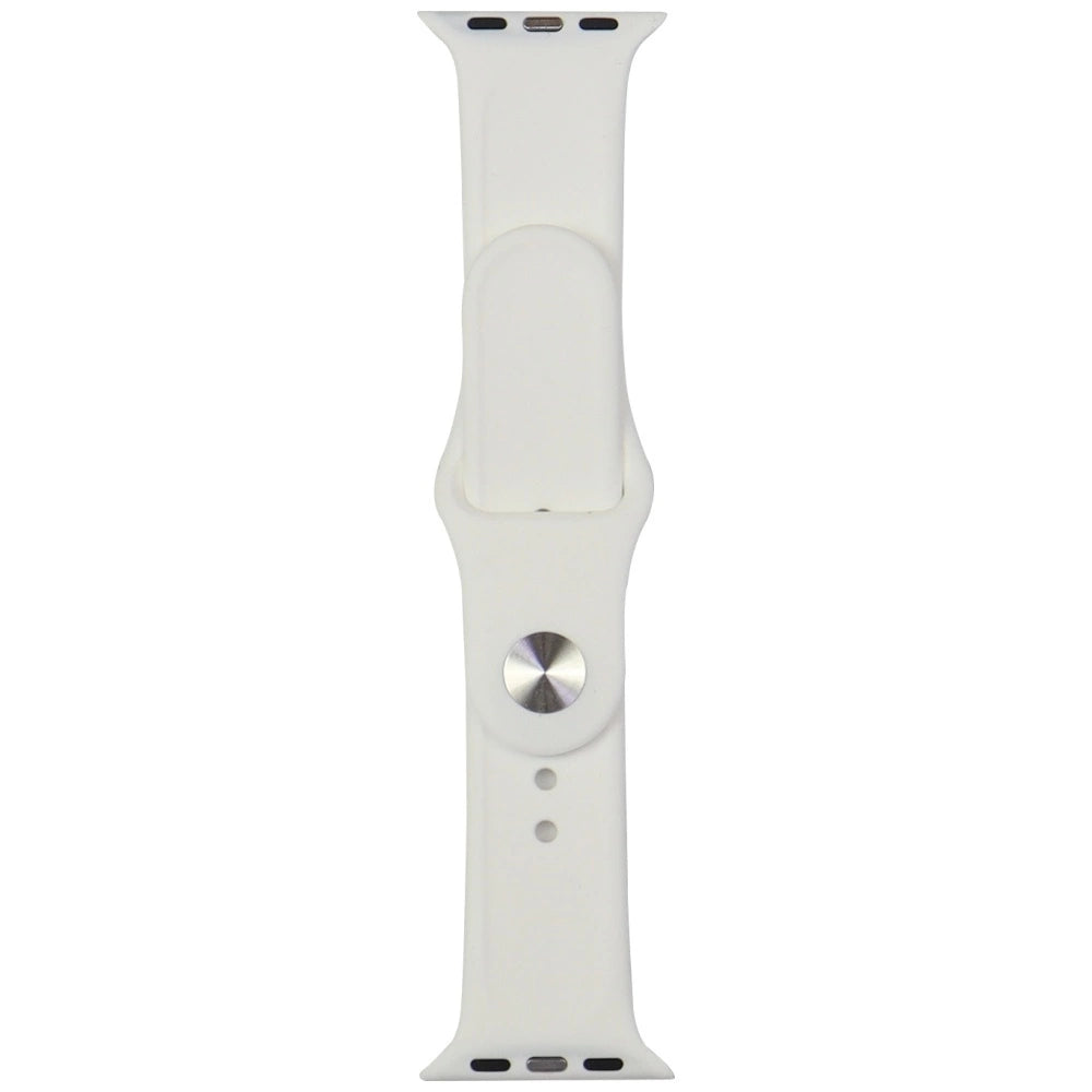 Audi Sport Red Logo Silicone Watch Strap til Apple Watch 40 / 41 / 42 mm - hvid