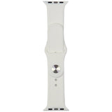 Audi Sport Red Logo Silicone Watch Strap til Apple Watch 40 / 41 / 42 mm - hvid