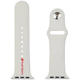 Audi Sport Red Logo Silicone Watch Strap til Apple Watch 40 / 41 / 42 mm - hvid