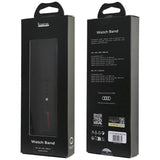 Audi Sport Red Logo Silicone Watch Strap til Apple Watch 44 / 45 / 46 / 49 mm - sort