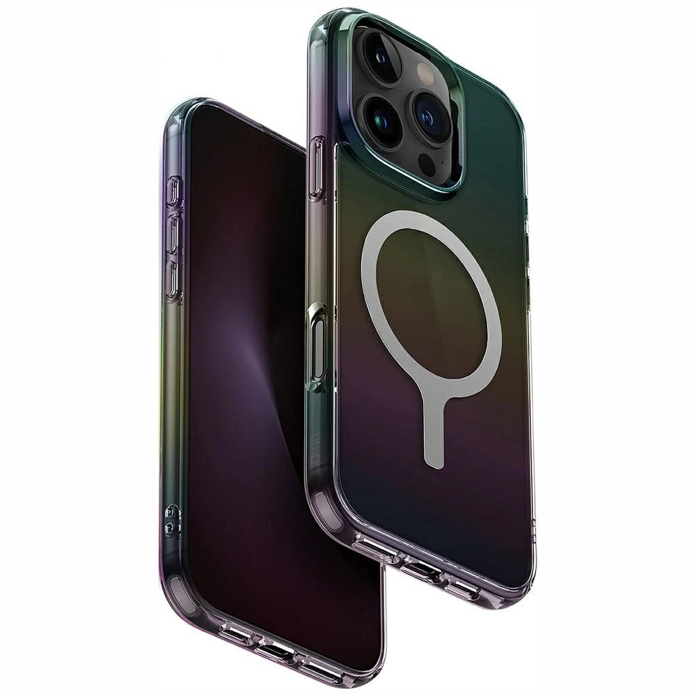 Uniq Iridescia Magclick opladningsfoder til iPhone 16 Pro - sort