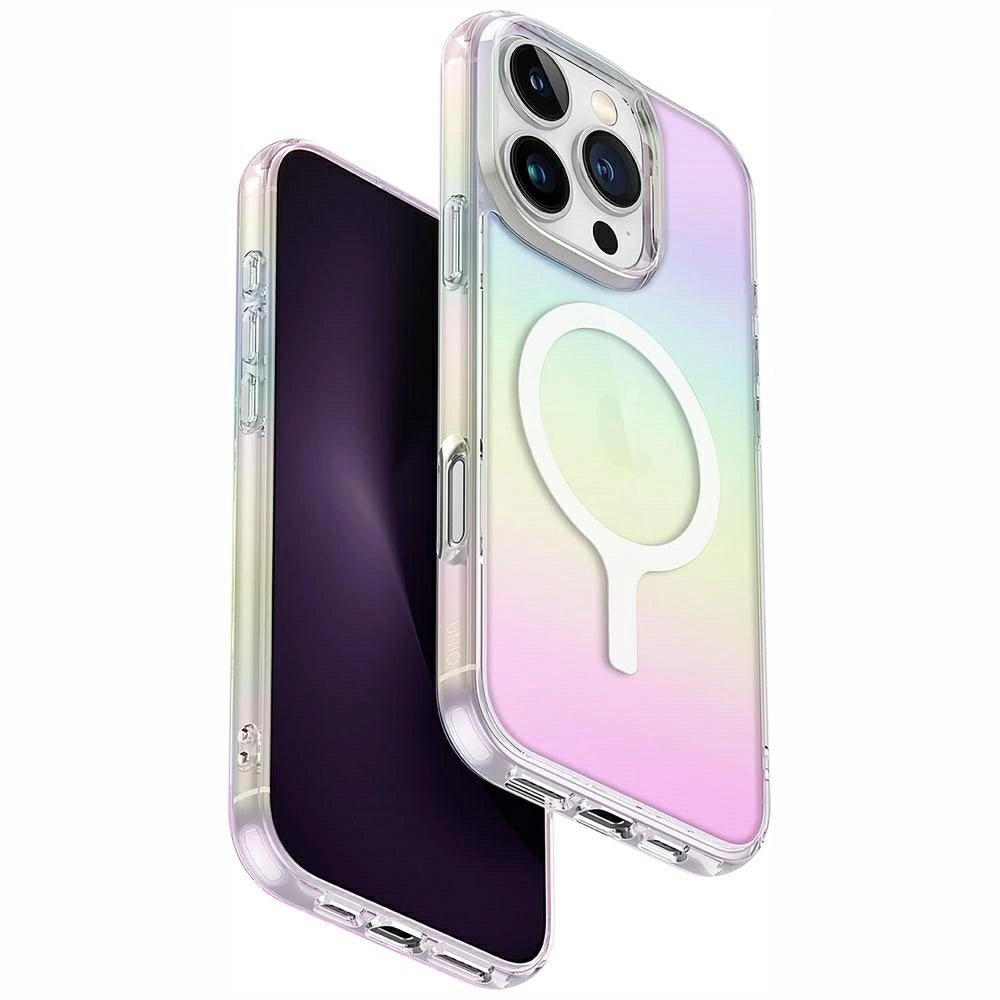 Uniq Iridescia Magclick opladningsfodral til iPhone 16 Pro Max - flerfarvet