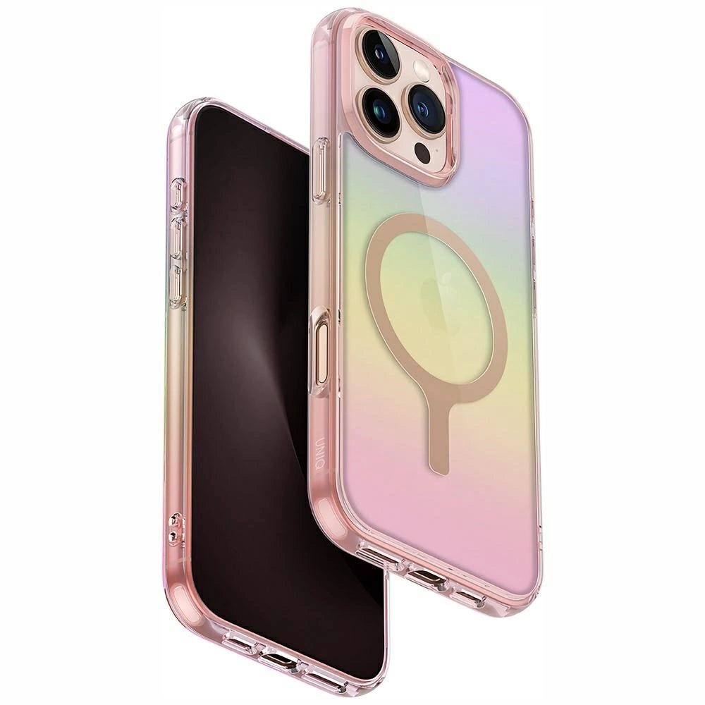 Uniq Iridescia Magclick opladningsfoder til iPhone 16 Pro Max - Pink