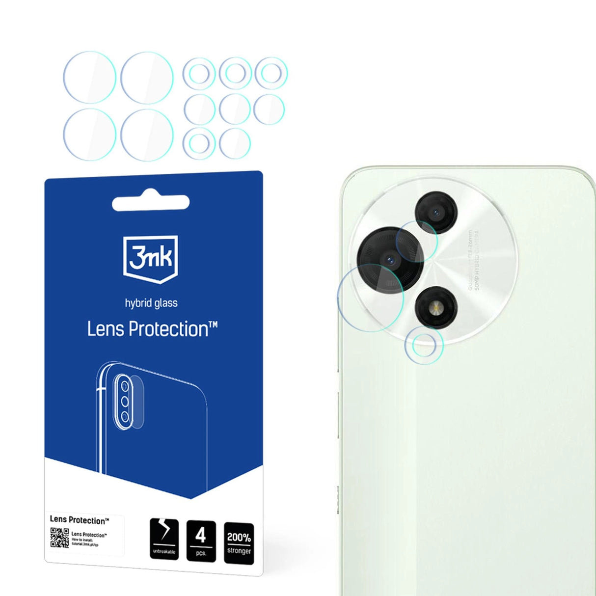 Kamera Lens Glass 3mk Lens beskyttelse til TCL 60 5G / 60R 5G / 60 SE NXTPAPER 5G