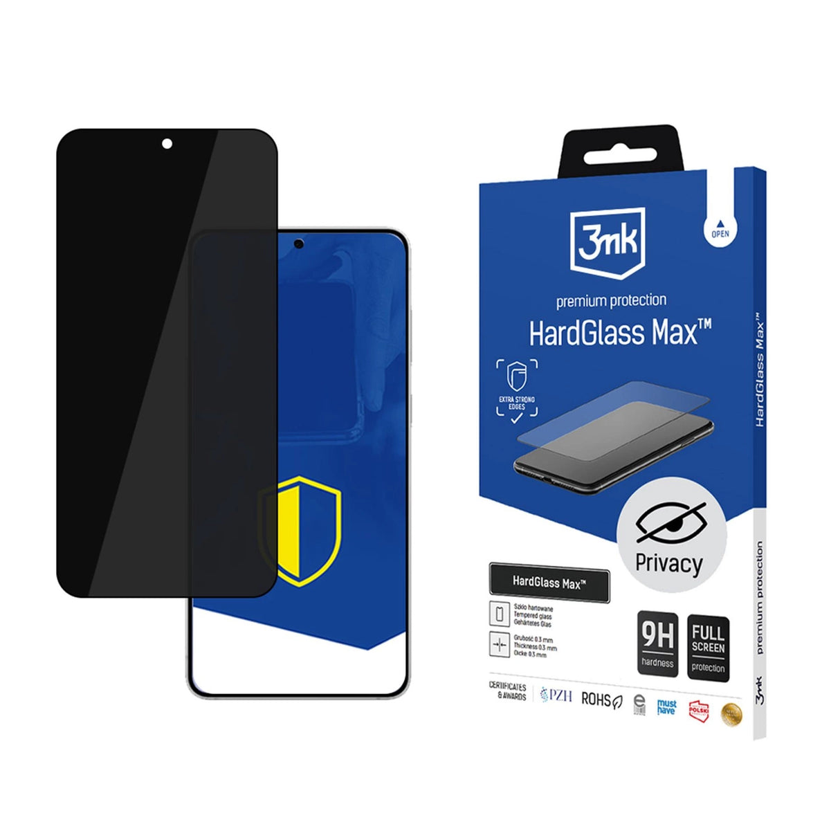 3mk HardGlass Max Privacy Black Privacy Glass til Samsung Galaxy S25 Edge