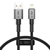 Tech-Protect Ultraboost DNA USB-A / Lightning kabel 12W/2.4A 25 cm - grå