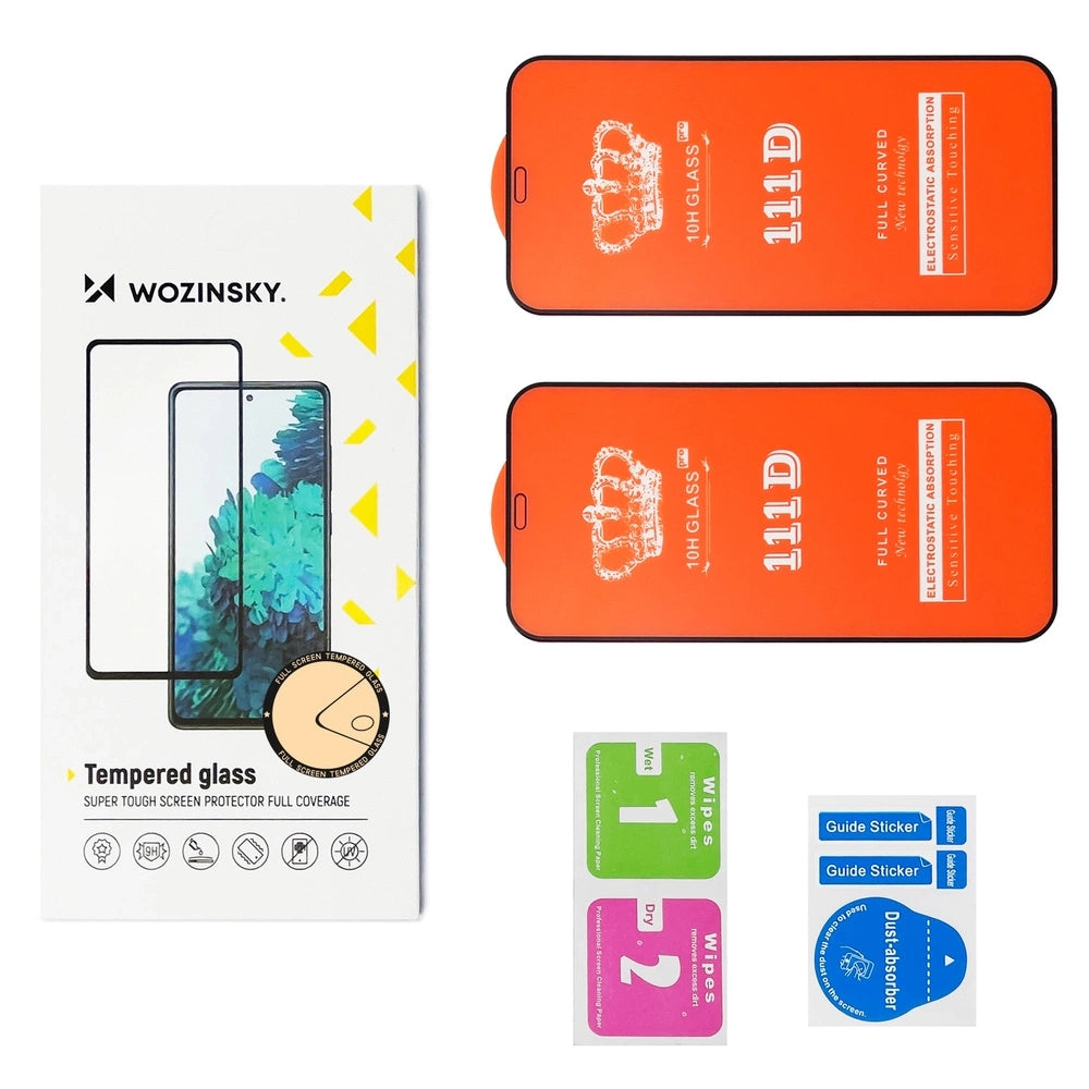 Wozinsky Full Glue Tempered Glass til Xiaomi Redmi 14C 5G, 2-pakke