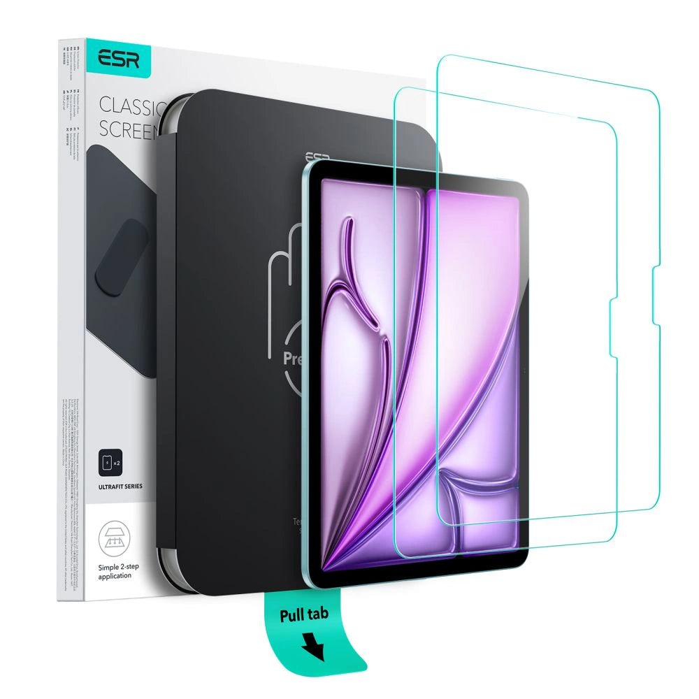 ESR UltraFit Tempered Glass 2-pack for iPad Air 11" 6 / 7 (2024 / 2025)