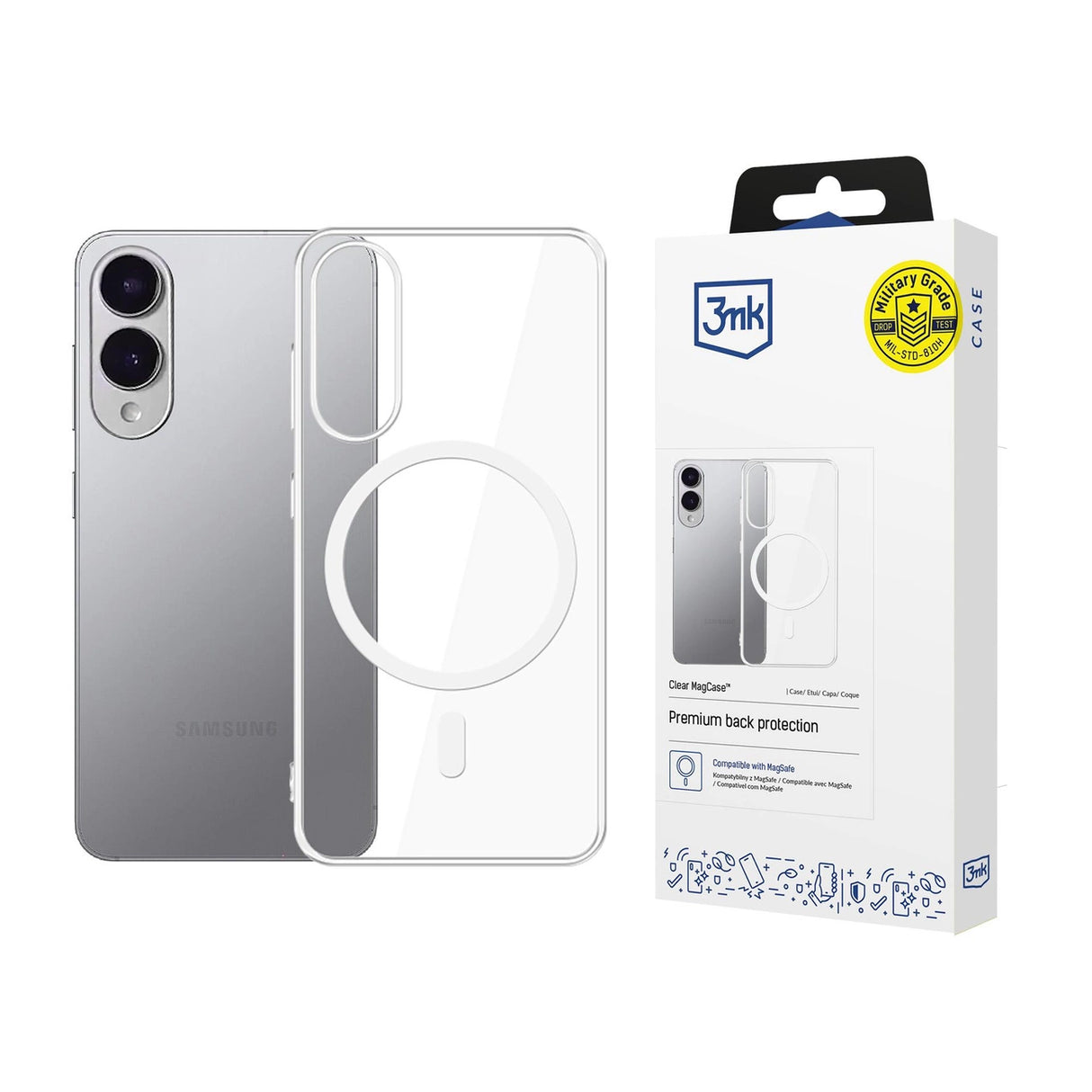 3mk Clear MagCase til Samsung Galaxy S25 Edge - gennemsigtig
