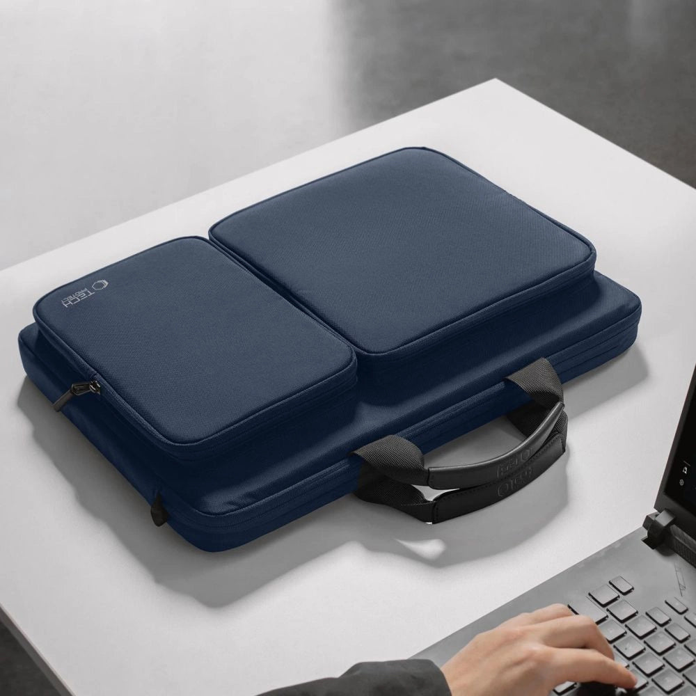 Tech-Protect Defender Bag til 17" Laptop - Navy Blue