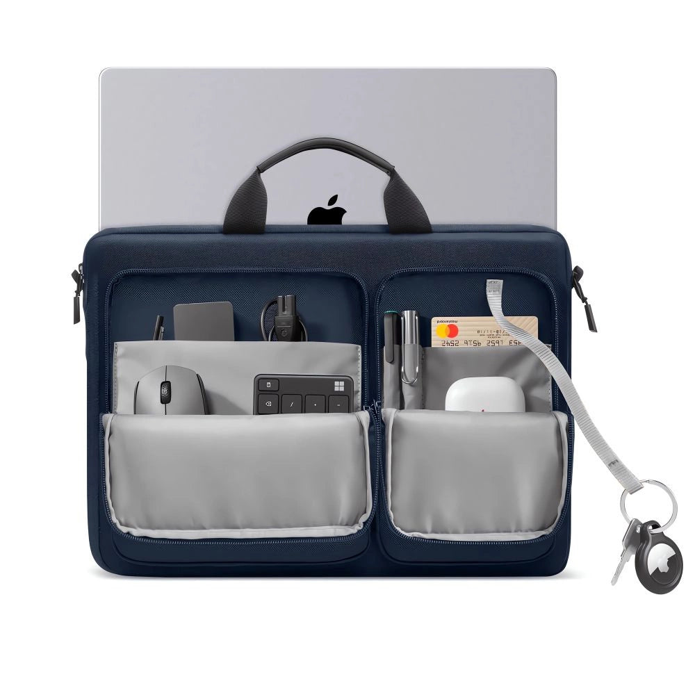 Tech-Protect Defender Bag til 17" Laptop - Navy Blue