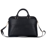 Guess Grained Zipper Pocket Triangle Logo 15" Laptop Bag - Black