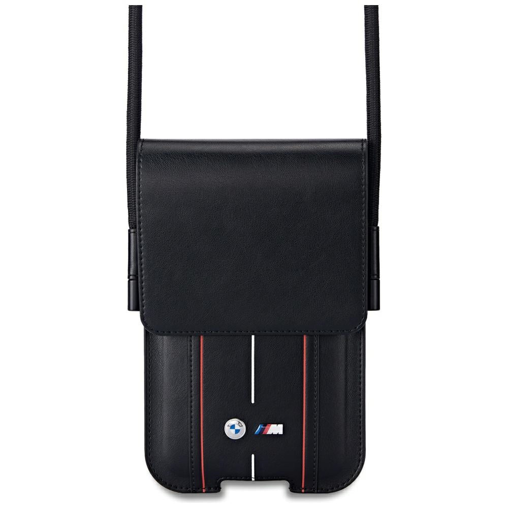 BMW Phone Pouch Red Stripes Phone Bag - Black