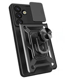 Hybrid Armor Camshield Armored Case med Stand og Camera Cover til Xiaomi 15 5G - Sort