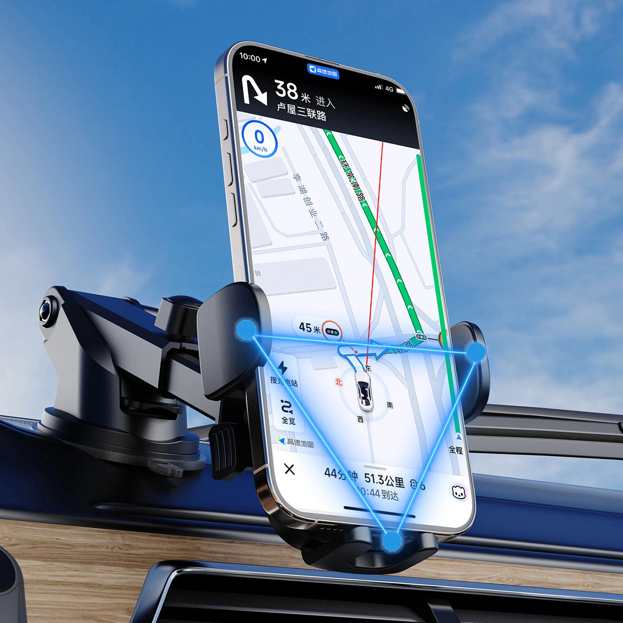 Dudao F2N smartphone holder til 360° luftventil - sort