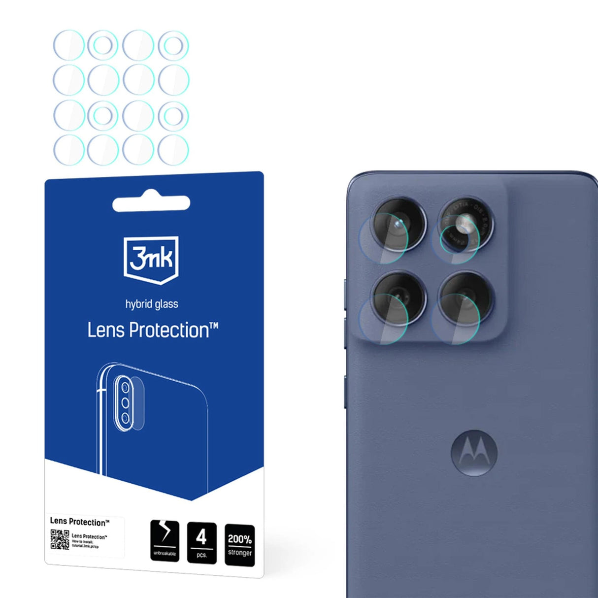 3mk Lens Protection Hybrid Camera Lens Glass til Motorola Edge 60 Fusion