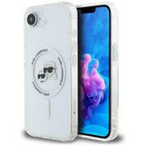 Karl Lagerfeld IML Metal Karl & Choupette Heads MagSafe iPhone 16e Case - White