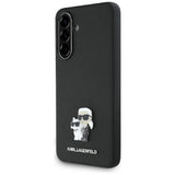 Karl Lagerfeld Saffiano Case w/ K&C Metal Logo for Samsung Galaxy A56 - Black