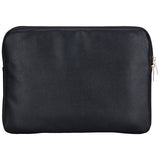 Guess Sleeve Grained Zipper Pocket Triangle Logo 14" Laptop Bag - sort