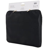 Guess Sleeve Grained Zipper Pocket Triangle Logo 14" Laptop Bag - sort