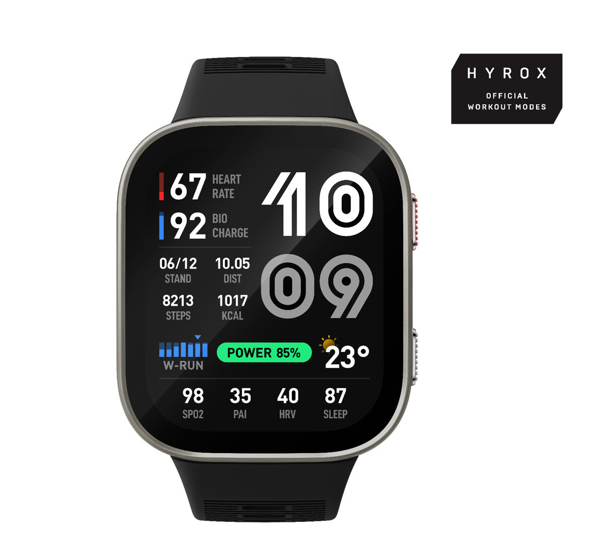 Amazfit Bip Max 5,26 cm (2.07") AMOLED Digital 432 x 514 pixel Berøringsskærm Sølv Wi-Fi GPS (satellit)