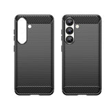 Carbon Case Flexible Silicone til Samsung Galaxy XCover 7 Pro - sort