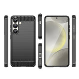 Carbon Case Flexible Silicone til Samsung Galaxy XCover 7 Pro - sort