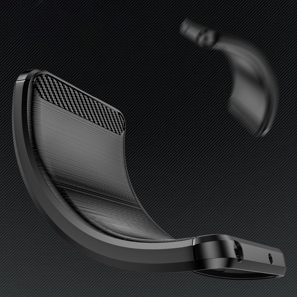Carbon Case Flexible Silicone til Xiaomi 15 Pro - sort