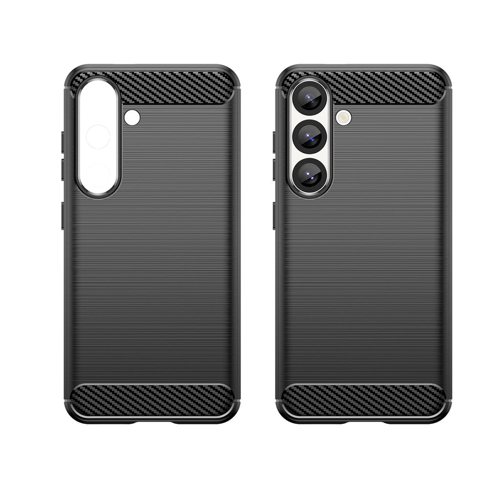 Carbon Case Fleksibel Silicone til Xiaomi Poco F7 Pro - sort