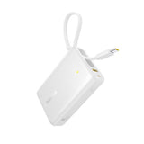 Baseus PicoGo 10000mAh 45W Powerbank with Built-in Cable and Display - White
