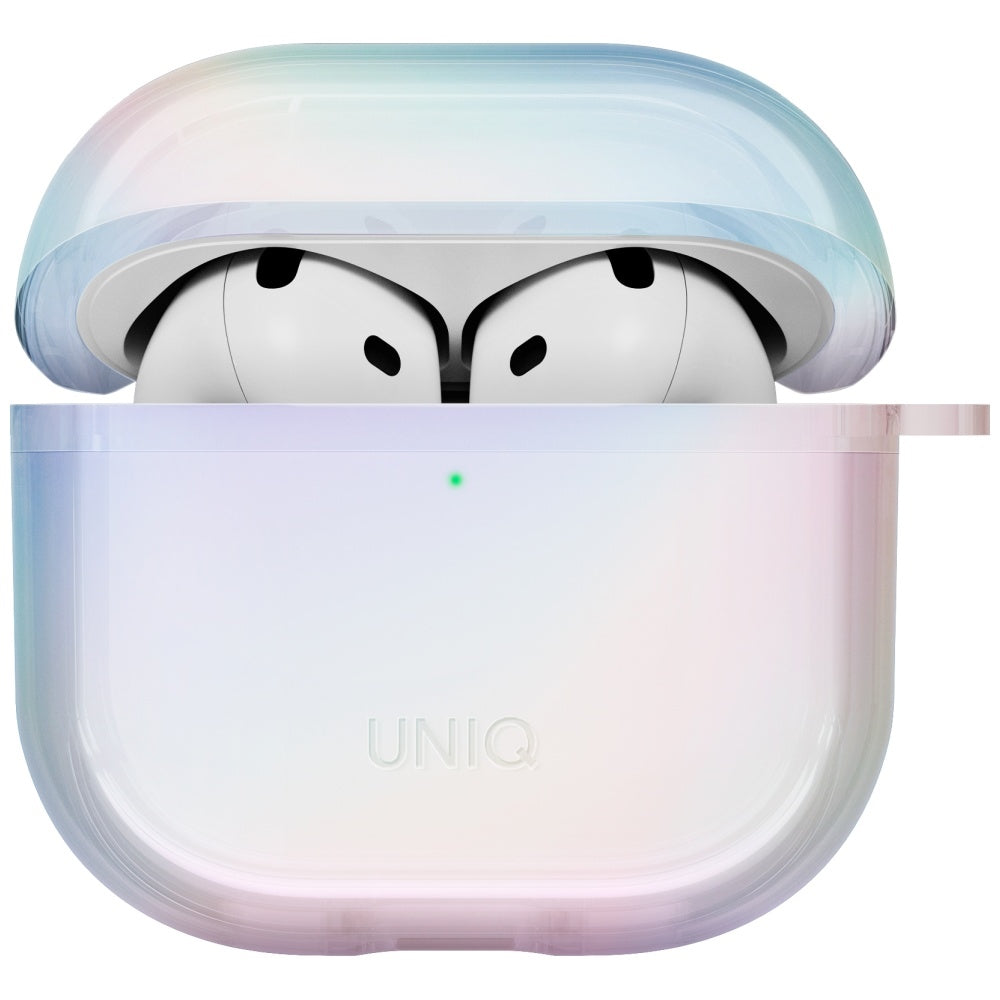 Uniq Iridescia-kasse til AirPods 4 Hang Case - holo hvid