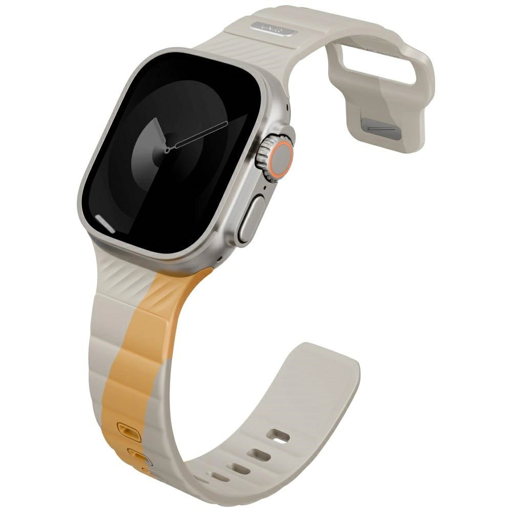 Uniq Stride De Gummi Strap til Apple Watch 44 / 45 / 46 / 49 mm - Beige