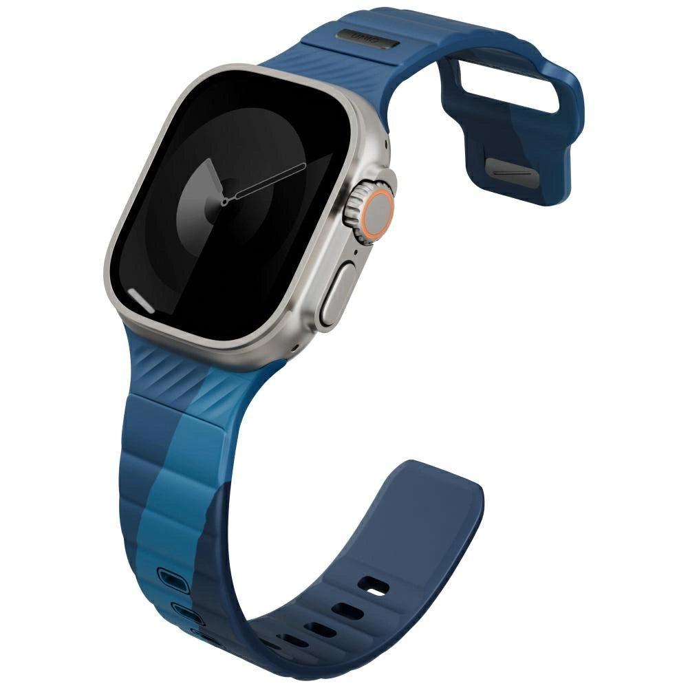 Uniq Stride De Rubber Strap til Apple Watch 44 / 45 / 46 / 49 mm - Blå