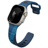 Uniq Stride De Rubber Strap til Apple Watch 44 / 45 / 46 / 49 mm - Blå
