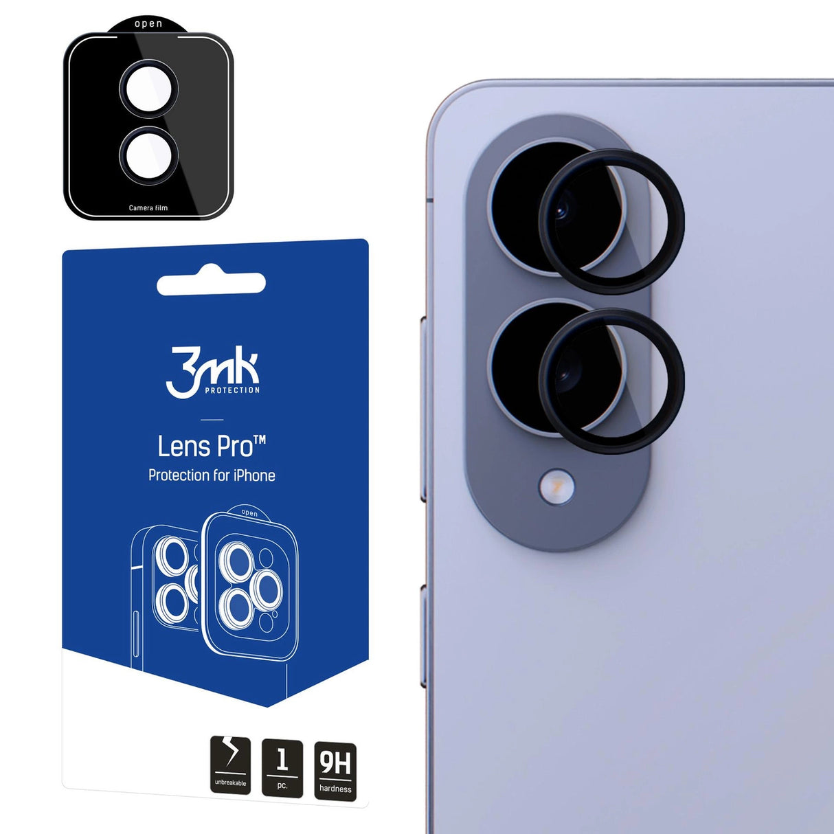 3mk Lens Protection Pro Camera Glass til Samsung Galaxy S25 Edge - sort