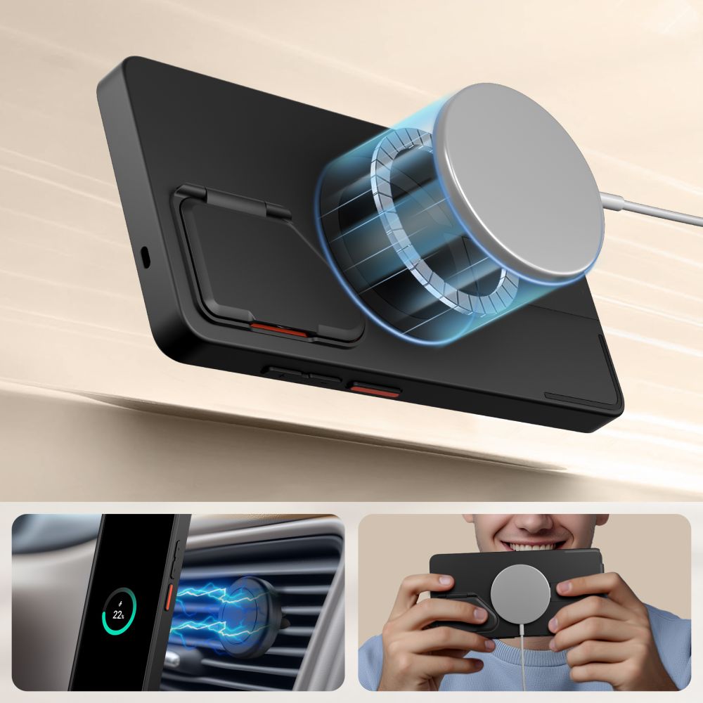 Tech-Protect Kevlar Aura MagSafe Case til Samsung Galaxy S25 Ultra - sort/orange