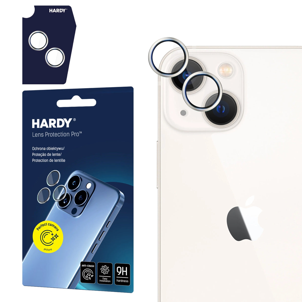 3mk HARDY Lens Protection Pro Glass til Apple iPhone 14 / 14 Plus - Sølv