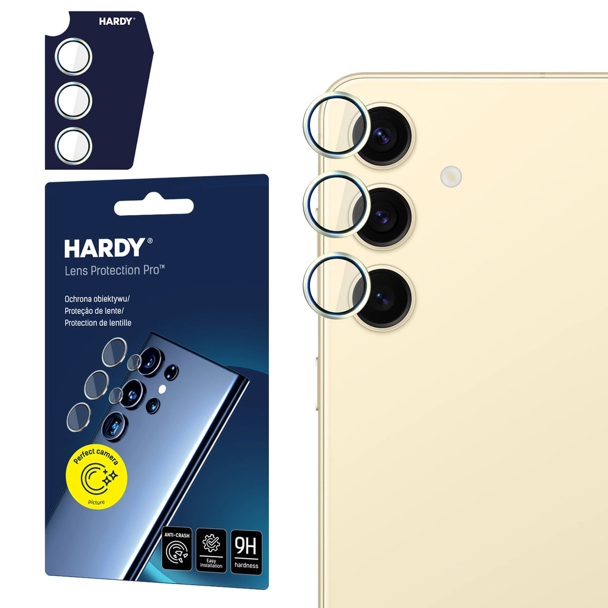 3mk HARDY Lens Protection Pro til Samsung Galaxy S24 - gul