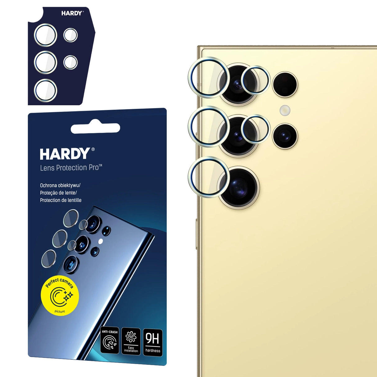 3mk HARDY Lens Protection Pro til Samsung Galaxy S24 Ultra - Gul