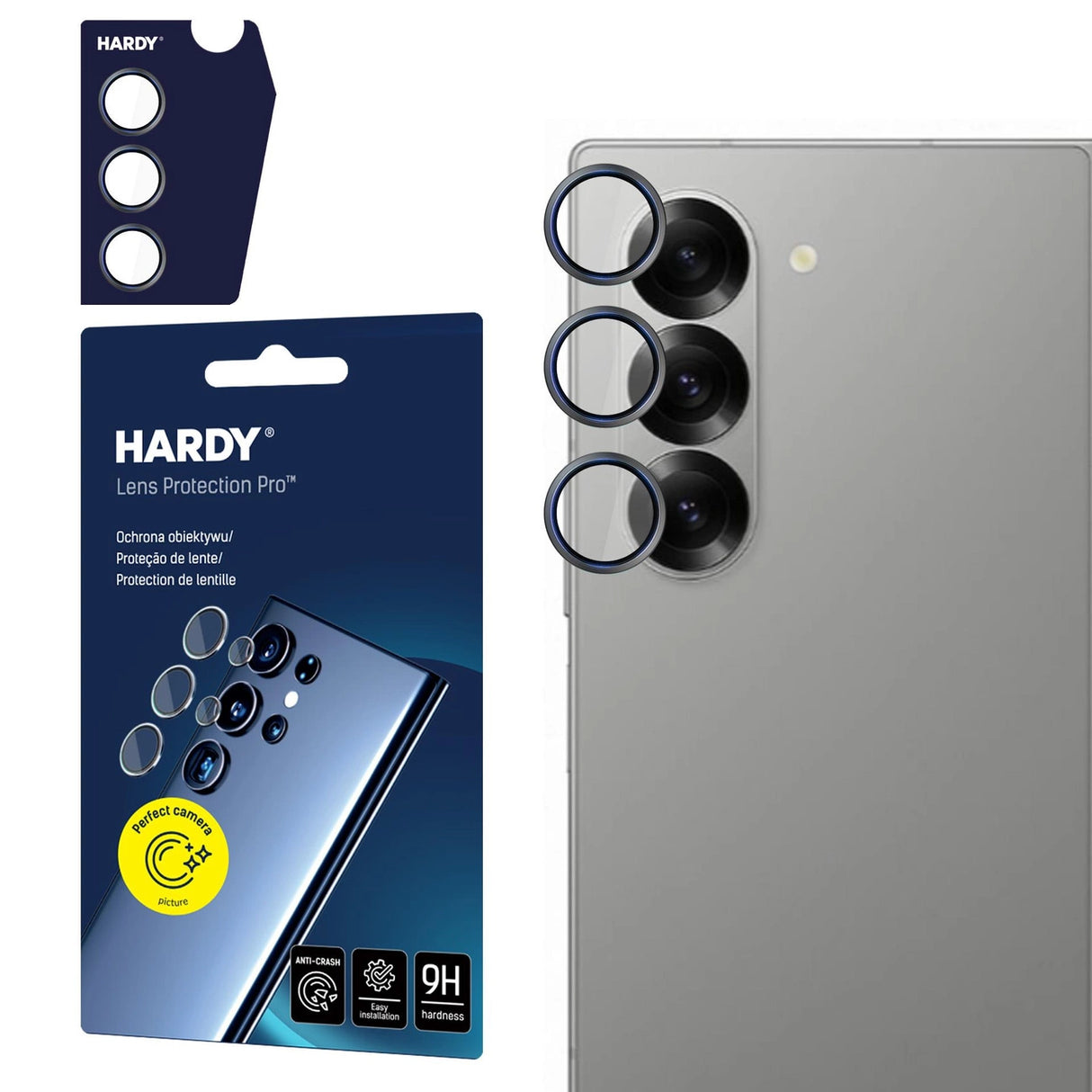 3mk HARDY Lens Protection Pro til Samsung Galaxy Z Fold 6 - sort