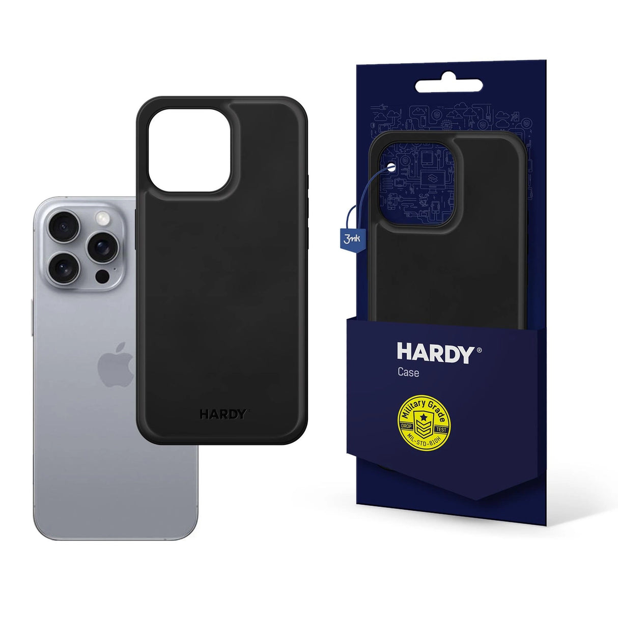 3mk Hardy Apple Silky Leather MagCase til Apple iPhone 16 Pro Max - sort
