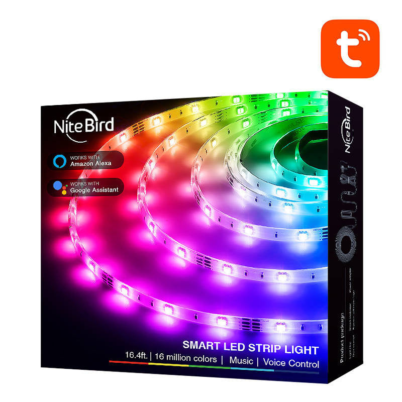 Smart WiFi RGB LED lysstrimmel NiteBird SL3 (2x5m), Tuya