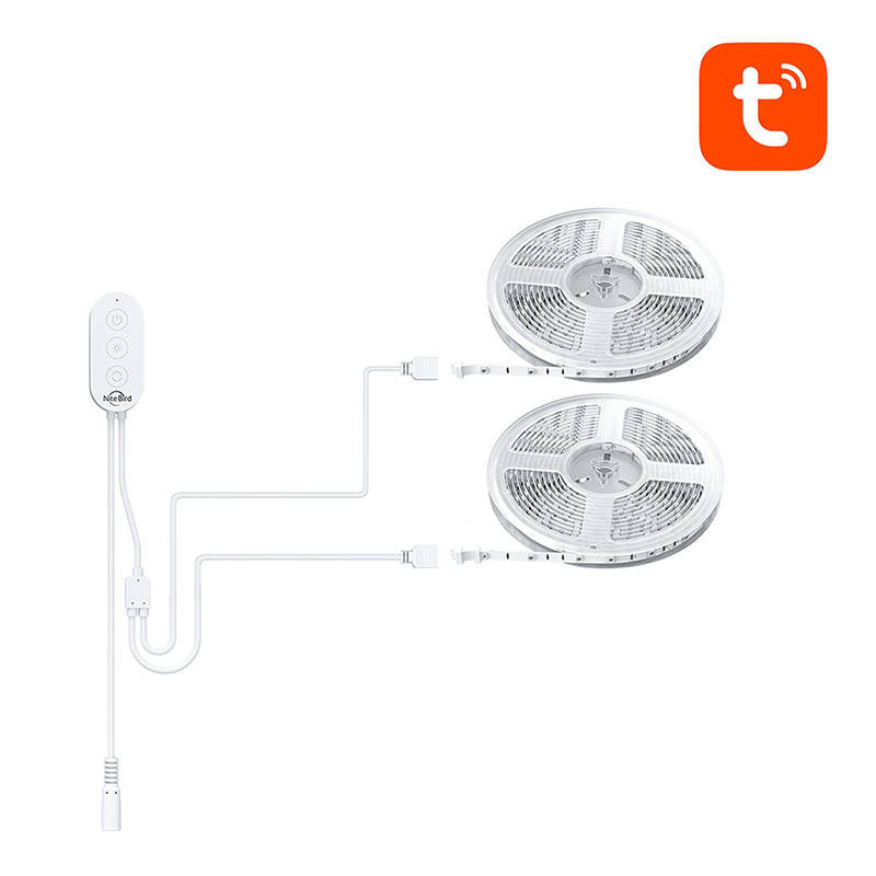 Smart WiFi RGB LED lysstrimmel NiteBird SL3 (2x5m), Tuya