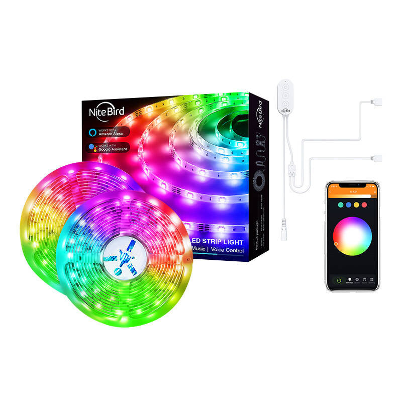 Smart WiFi RGB LED lysstrimmel NiteBird SL3 (2x5m), Tuya