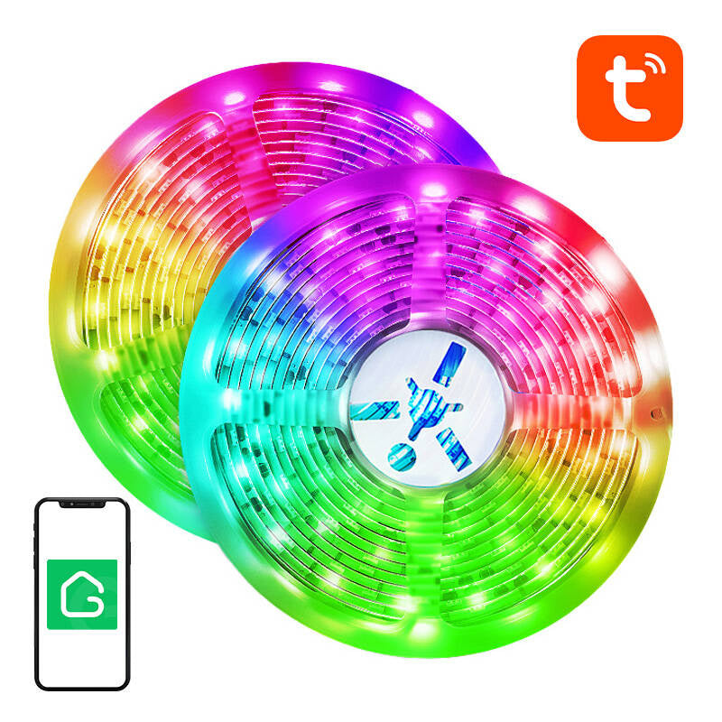 Smart WiFi RGB LED lysstrimmel NiteBird SL3 (2x5m), Tuya
