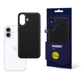 3mk Hardy Apple Silky Leather MagCase til Apple iPhone 16 Plus - sort