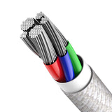 Baseus High Density Braided Cable Type-C til Lightning, PD, 20W, 1m (hvid)