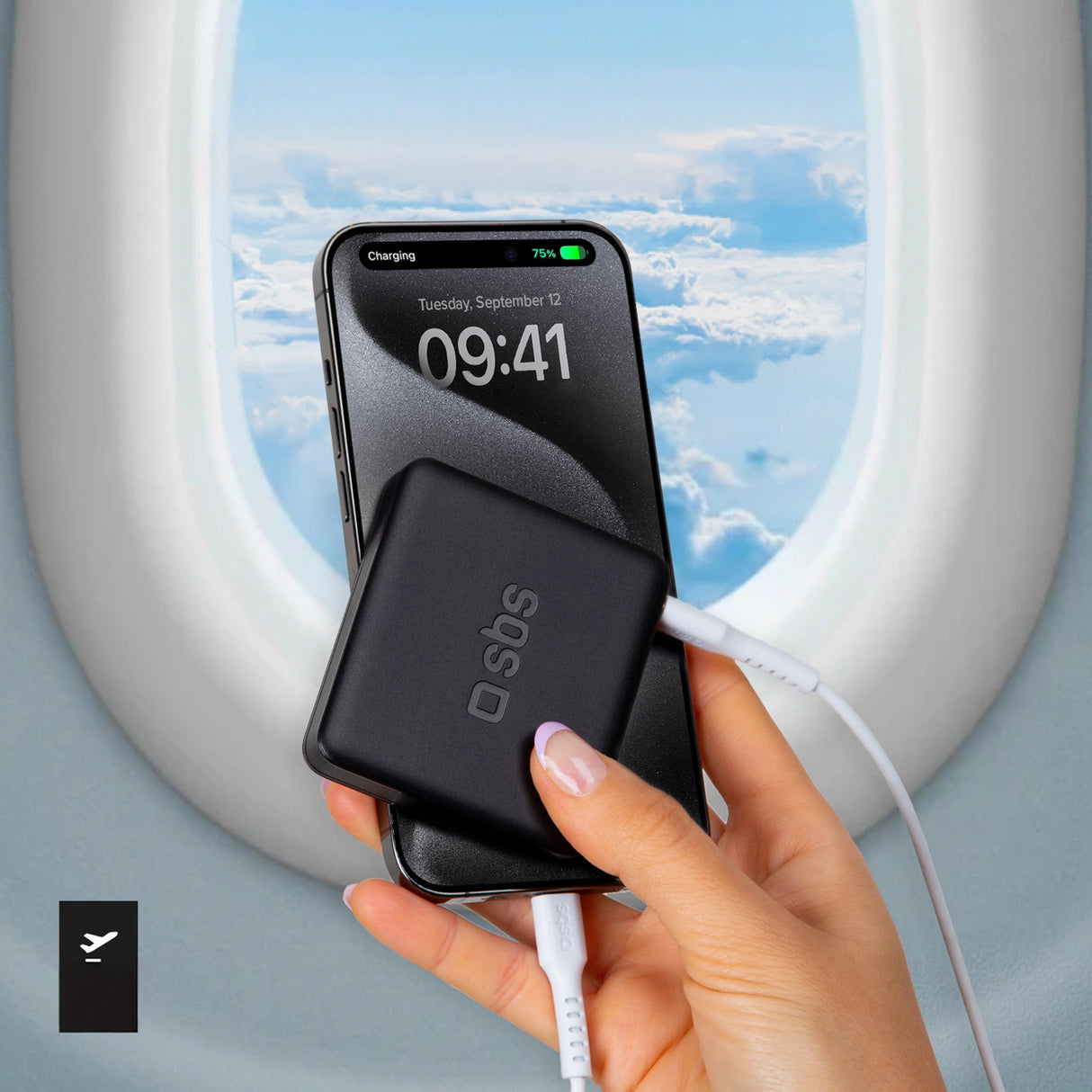 Powerbank SBS NanoTube 5000 mAh High-Density - sort