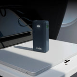 Powerbank SBS 10000 mAh 20W med indbygget USB-C-kabel og digital skærm - mørkegrå