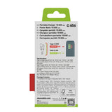 Powerbank SBS 10000 mAh 20W med indbygget USB-C-kabel og digital skærm - grå